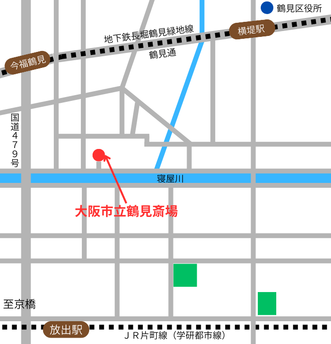 大阪市立鶴見斎場の周辺地図